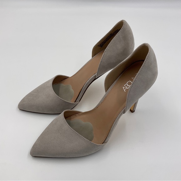 Abound Faux Suede Almond Toe 4 Inch Heels in Taupe Grey Women’s Size 8M - Picture 2 of 16